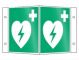 AED Defibrillator Winkelschild, langnachleuchtend